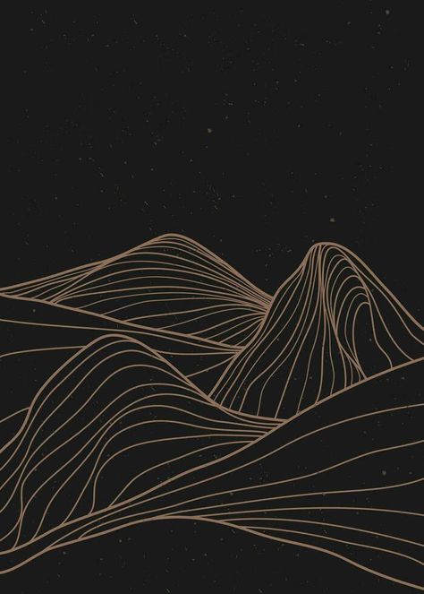 Creative minimalist modern line art pattern. Abstract mountain contemporary aesthetic backgrounds landscapes. with mountain, forest, wave. vector illustrations Abstract Mountain Line Art, Waves Digital Art, Wave Line Art, Nature Graphics, Mountain Vector, Vector Mountain, Wave Vector, Mountain Pattern, Landscape Vector