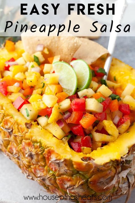 Canned Pineapple Salsa Recipe, Homemade Pineapple Salsa, Easy Pineapple Salsa Recipe, Salsa With Pineapple Recipe, Salsa With Pineapple, Fresh Pineapple Salsa Recipe, Tetrazzini Recipes, Pineapple Tomato, Tacos Chicken