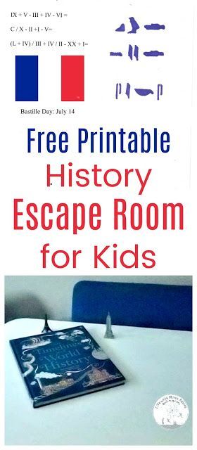 Free history escape room for kids! Great for small groups and homeschool co-ops! #escaperoom #diy #free #kidsactivities #handonlearning #history Teamwork Games For Kids, History Notebook Cover, World History Projects, Teamwork Games, World History Facts, History Interactive Notebook, World History Classroom, Room For Kids, History Games