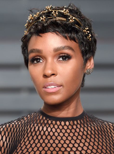 Pixie Cut Wedding Hairstyles, Hairstyles For Very Short Hair, Pixie Wedding Hair, Celebrity Pixie Cut, Hairstyle For Prom, Short Hair Accessories, Bob Pixie Cut, Janelle Monae, All Hairstyles