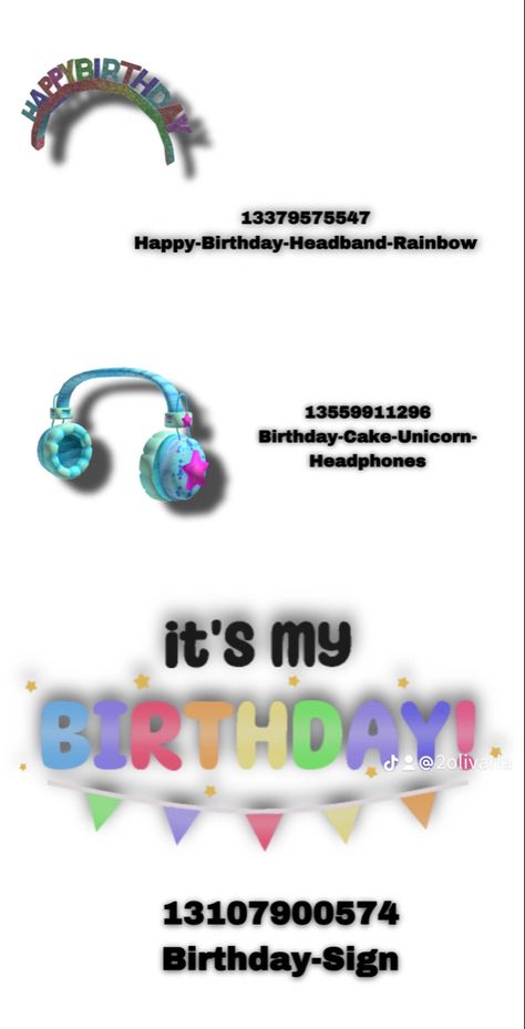 Berry Ave Birthday Codes, Roblox Birthday Outfit Codes, Birthday Decals Bloxburg, Royalty Outfits, Berry Codes, Roblox Birthday, Blocksburg Room Ideas￼, Pic Code, Ipad Games