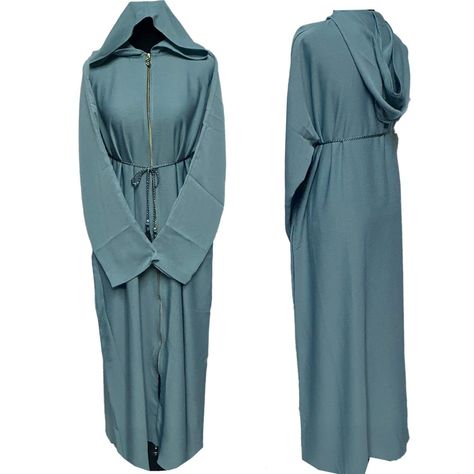 Moroccan Women Hooded Abaya Jalabiya long dress Moroccan Women Hooded Abaya Jalabiya long dress SKU: ZAD32C0567766555 Moroccan Women Hooded Abaya Jalabiya long dress . Brand new. As a result, comes in original plastic wrap with Hijab included. Beautiful material with a premium feel. Exclusive new design Abaya. Hooded Fabric: zoom open zip front Latest new design! Do not tumble dry. Suitable for dry-cleaning. Hand Wash Abayas are known by many names. However, they serve the same purpose: to cover. Other models are usually kaftans, cut from light, flowing fabrics like crepe, georgette, and chiffon. Other known styles are open or closed front. Styles differ from region. Some have embroidery, while others are brightly coloured and have different artwork. If you require assistance with your pur Hooded Abaya, Design Abaya, Open Zip, Moroccan Women, Hoodie Coat, Plastic Wrap, Dress Clothes For Women, Long Coat, New Design