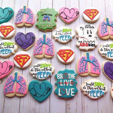 Respiratory Therapy, Respiratory Therapist, Respiratory, Cookie Decorating, Sugar Cookies, Sugar Cookie, Cake