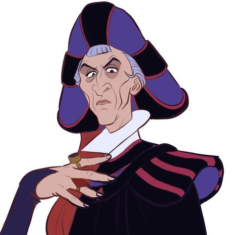 Disney Characters Villains, Judge Frollo, Frollo Disney, Judge Claude Frollo, Bells Of Notre Dame, Claude Frollo, Disney Version, Caracter Design, Disney Villains Art