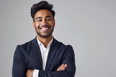 Photo portrait of happy and confident in... | Premium Photo #Freepik #photo Indian Business Man, Happy And Confident, Happy Guy, Premium Photo, Business Man, Persona, Confidence, White