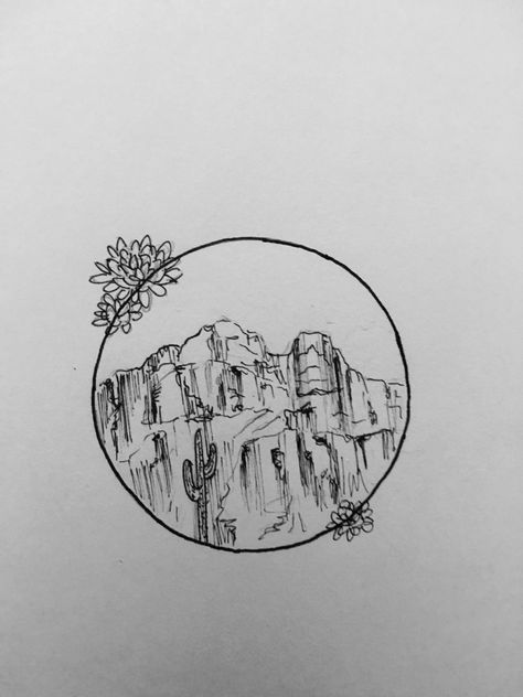 Superstition Mountains Tattoo Design Superstition Mountains Arizona Tattoo, Superstition Mountain Tattoo, Black Hills Tattoo, Mountains Tattoo Design, Rose Half Sleeve, Superstition Mountains Arizona, Mountain Outline, Arizona Tattoo, Mountains Tattoo