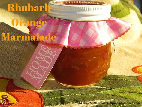 Rhubarb Orange Marmalade Rhubarb Marmalade, Rhubarb Preserves, Rhubarb Jelly, Orange Marmalade Recipe, Pectin Recipes, Rhubarb Jam Recipes, Blueberry Jam Recipe, Orange Jam, Bistro Kitchen