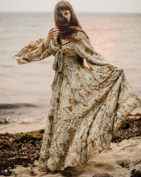 “Channel your inner fairy with this whimsical boho skirt and bell sleeve top!” 🔗https://karmanepalcrafts.com/collections/skirt/products/bohemian-vintage-style-long-ruffle-skirt #flowyskirt #whimsical #skirt #summerstyle #vintagevibes #bohochic #fairyvibes #fairycore #trendingoutfits #stevienicksstyle #karmanepalcrafts #renfaire Whimsical Skirt, Long Ruffle Skirt, Fairy Goddess, Stevie Nicks Style, Fairycore Fairy, Vintage Bohemian Style, Boho Skirt, Boho Skirts, Flowy Skirt