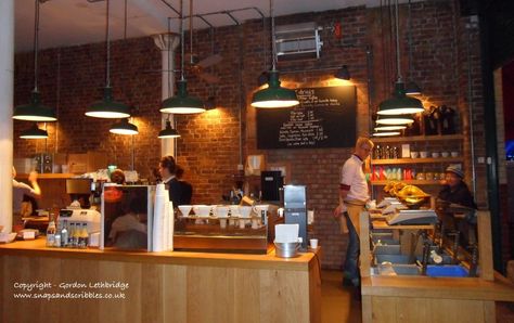 Monmouth Coffee, Borough Flat White Coffee, Monmouth Coffee, Window Bars, Brick Decor, Coffee Shops Interior, Borough Market, Vernacular Architecture, Good Coffee, Shop Interiors