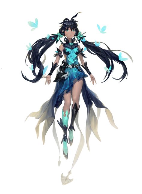 Machine Girl, Fantasy Fighter, Anime Knight, Outfit Anime, Warrior Concept Art, Anime Butterfly, Cyberpunk Character, Anime Scenery Wallpaper, Drawing Reference Poses