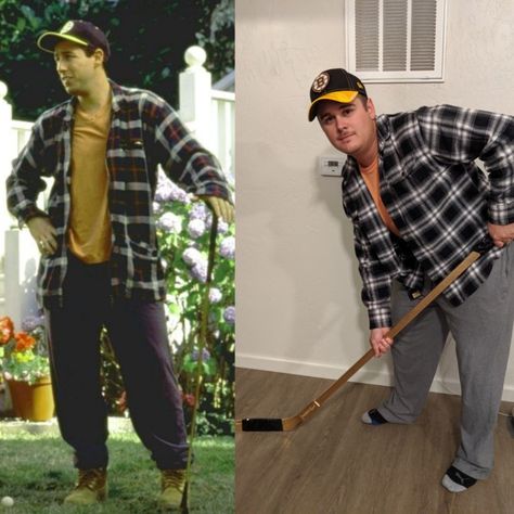 Adam Sandler Costume Ideas Happy Gilmore, Dress Up Like Adam Sandler, Happy Gilmore Halloween Costume, Adam Sandler Happy Gilmore Outfits, Dress Up Like Adam Sandler Day, Adam Sandler Movies Costumes, Water Boy Costume Adam Sandler, Adam Sandler Winter Outfit, Adam Sandler Character Costumes