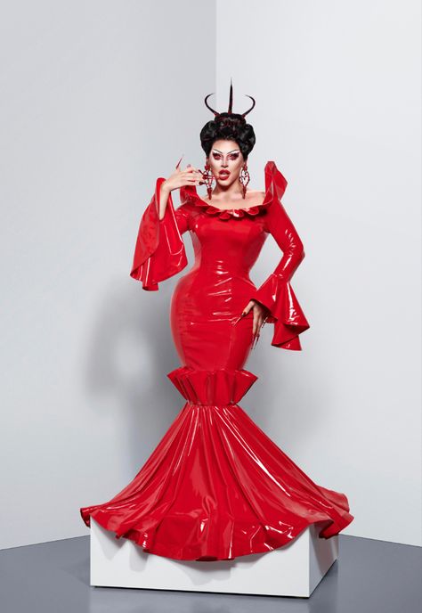 Cherry Valentine, Drag Queen Outfits, Race Outfit, Surprise Surprise, Pride Colors, Rupaul's Drag Race, Queen Fashion, 1 Year Anniversary, Rupaul Drag