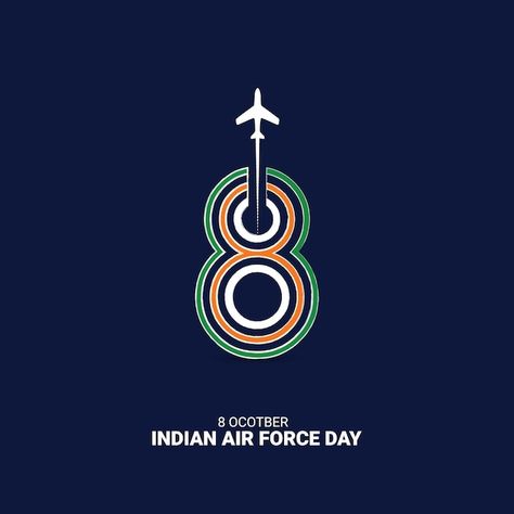 Indian air force day creative design | Premium Vector #Freepik #vector #flag-background #india #india-background #india-flag Creative India, Indian Air Force Day, Hair Advertising, Air Force Day, Free Sky, Pakistan Independence Day, Cake Branding, Indian Air Force, India Flag