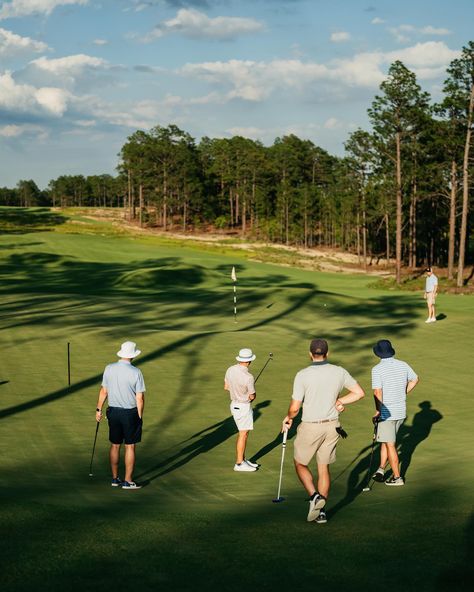 Take me back to @pinehurstresort No. 10 stat. As good of a golfing ball experience as imaginable in the south. @doakgolf @mosergolf and team did an exceptional job repurposing the land formally known as The Pit. The place is fun, adventurous, super quiet, relaxing, and a good test of golf. Book your round now, thank me later. We had a blast playing as an 8-some for a @restoration_club meetup on Tuesday of US Open week. A top golf memory! Golfing Aesthetic, Golf Friends, City Golf, Golf Pictures, Golf Photography, Rocky River, Playing Golf, Top Golf, Queen City