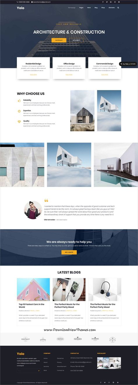 Construction Company Website, Creative Architecture, Ecommerce Themes, Website Design Layout, Web Design Tips, Education Architecture, Homepage Layout, Company Website, Web Inspiration