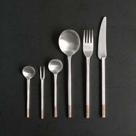 Kobo Aizawa | Demitasse Spoon - Analogue Life Copper Cutlery, Japanese Cutlery, Table Ware, Demitasse Spoons, Chefs Table, Japanese Kitchen, Niigata, Kitchen Utensil, Japanese Design