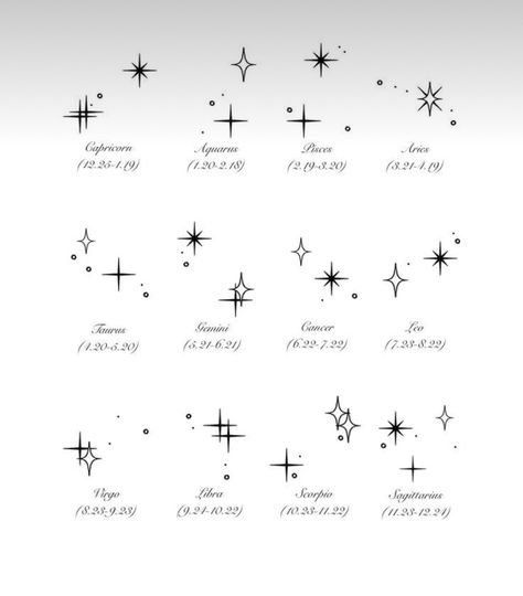 Star Cluster Tattoo Zodiac, Initial And Star Tattoo, Celestial Finger Tattoos For Women, Cute Small Face Tattoos, Star Finger Tattoos For Women, Stars Align Tattoo, Star Tattoo Fine Line, Fine Line Stars, Gemini Star Tattoo