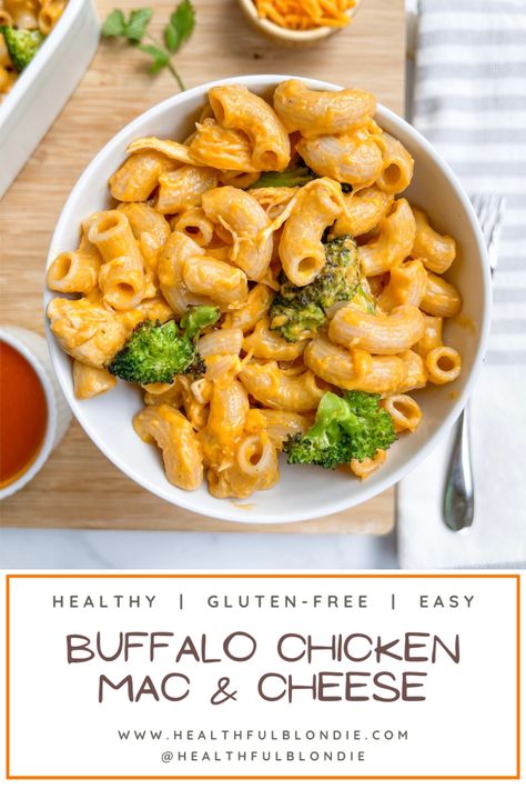 Buffalo Chicken Mac And Cheese, Blondie Recipes, Buffalo Mac And Cheese, Mac And Cheese Healthy, Chicken Mac And Cheese, Healthy Mac N Cheese, Classic Mac And Cheese, Comforting Dinner, Dinners Recipes