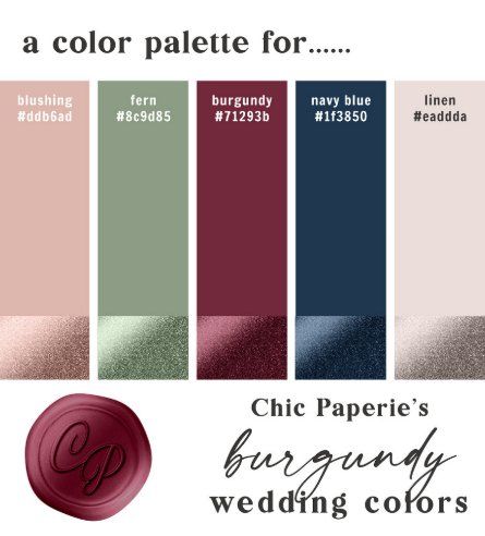 Color Palette Fall Weddings - Wedding Supplies, Stationery & Gifts | Zazzle Bold Wedding Colors, Burgundy Wedding Colors, Wedding Color Palette Summer, Blush Color Palette, Gold Wedding Colors, Gold Color Palettes, Wedding Colour, Grey Color Palette, Color Palette Pink