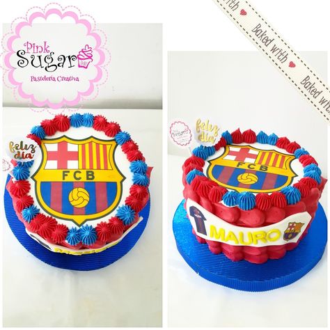 Torta Barcelona barça en buttercream Tortas Buttercream, 15th Birthday Cakes, Bakery Products, Baby Event, Pink Sugar, 15th Birthday, Buttercream Cake, Birthday Cake Toppers, Pops Cereal Box