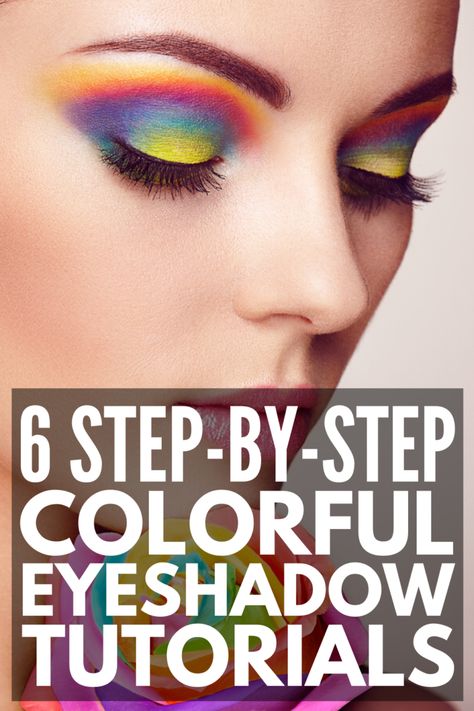 Bold and Beautiful: 6 Step by Step Colorful Eyeshadow Looks Best Colorful Eyeshadow Palette, Bright Eyeshadow Tutorial, Colorful Eyeshadow Looks, Colourful Eyeshadow, Makeup Ideas For Brown Eyes, Purple Eyeshadow Looks, Colorful Eyeshadow Palette, Everyday Eyeshadow, Bold Eyeshadow