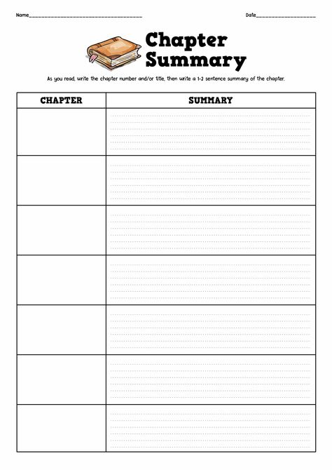 Chapter Book Report Template, Chapter Summary Template Free, Reading Summary Worksheet, Book Summary Template, Chapter Summary Template, Summary Worksheet, Summary Graphic Organizer, College Essay Topics, Reading Journal Printable