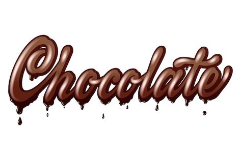 Procreate Text, Chocolate Typography, Chocolate Font, Chocolate Names, Chocolate Line, Chocolate Letters, Illustration Typography, Chocolate Design, Hand Drawn Lettering