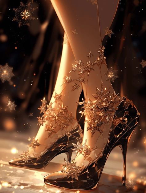 Fantasy Shoes Heels, Dnd Outfits, Shoe Reference, Fairy Heels, Royalty Dr, Fantasy Shoes, Fantasy Inspo, Magic Shoes, Fairy Shoes