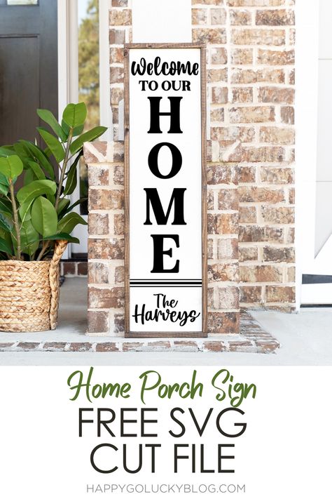 Vertical Welcome Sign Svg Free, Welcome To Our Home Sign, Milk Can Decor, Welcome Signs Front Door, Stencil Vinyl, Front Porch Signs, Diy Porch, Home Porch, Milk Cans