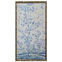 Blue And Green Living Room, Chinoiserie Prints, Chinoiserie Panels, Painted Chinoiserie, Chinese Rice, Chinese Bamboo, Chinese Flower, Japanese Screen, Chinoiserie Wall