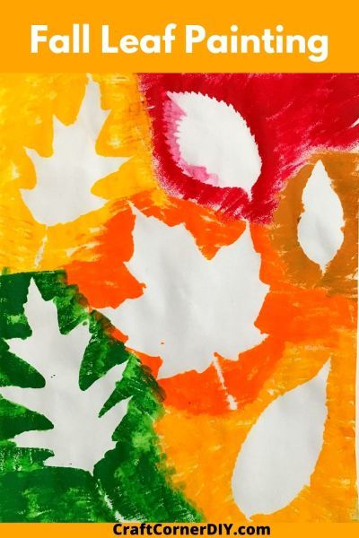 Learn how to make a colorful fall leaf painting with the leaves in your yard. Fun fall craft for kindergarten and elementary kids. #fallkidscraft #leafkidscraft Fall Leaves Preschool, Fall Leaf Painting, Kids Craft Corner, Fall Kindergarten Crafts, Craft For Kindergarten, Painting Crafts For Kids, Autumn Leaves Craft, Preschool Fall, November Crafts