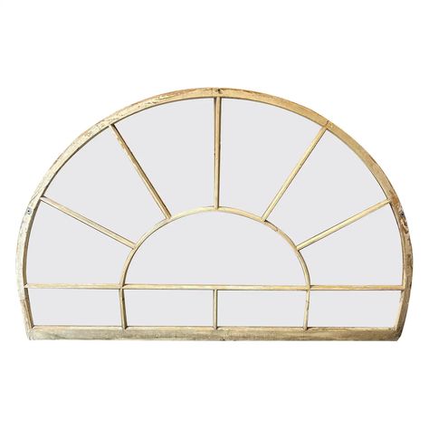 Oversize Antique Arch Top Transom Window, 11 Panes Original Glass Wood Muntin For Sale at 1stDibs Arched Transom, Transom Window, Architectural History, Transom Windows, Greenwich Ct, Garden Elements, A Wood, Early 1900s, Wood Frame