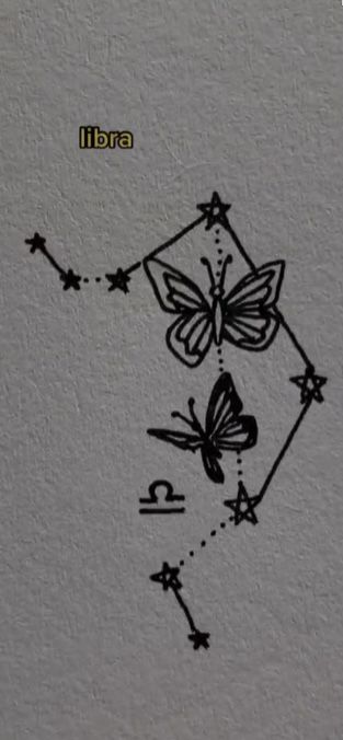 Unique Libra Tattoo, Butterfly Zodiac, Tattoo Chart, Stick Poke Tattoo, Libra Tattoo, Small Tats, Flame Tattoos, Sharpie Tattoos, Small Girl Tattoos