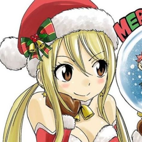 Christmas Profile Pictures, Fairy Tail Pictures, Fairy Tail Lucy, Fairy Tail Art, Anime Christmas, Holiday Icon, Lucy Heartfilia, Anime Dancer, Anime Fairy