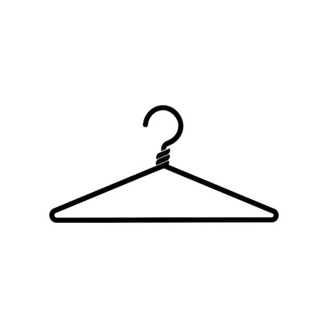 Clothes Hanger Logo, Coat Hanger Drawing, Coat Hanger Tattoo, Hanger Drawing, Logo Clothes, Clothing Symbols, Hanger Logo, Wire Coat Hangers, Hangers Clothes