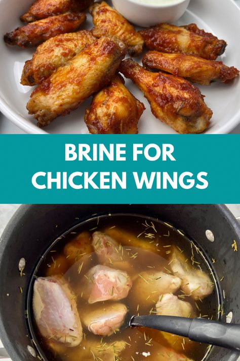 Brine for chicken wings Best Brine For Chicken, Brine For Chicken Wings Recipe, Brine For Chicken Wings, Brine For Chicken, Smoker Cooking Recipes, Breaded Chicken Wings, Chicken Wing Sauce Recipes, Deep Fried Chicken Wings, Easy Chicken Wing Recipes