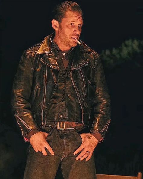 Biker Guy Outfit, Rider Jacket Outfit Men, Greaser Boy Outfit, The Bikeriders Aesthetic, The Bikeriders Tom Hardy, Tom Hardy The Bikeriders, 90 Style Outfits 90s Fashion Men, Alexander Aesthetic, Biker Outfit Men