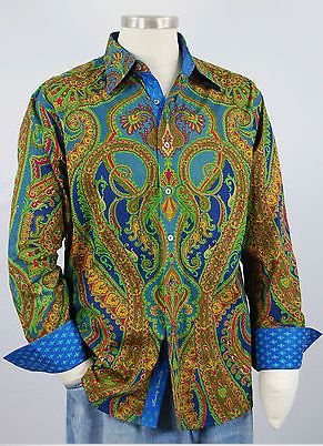 Robert Graham MENTAWAI, Fall 2006 Bohemian Outfit Men, Batik Ideas, Silk Shirt Men, Bad Shirts, Blue Loafers, Modern Men, Stylish Man, Paisley Shirt, Custom Made Shirts