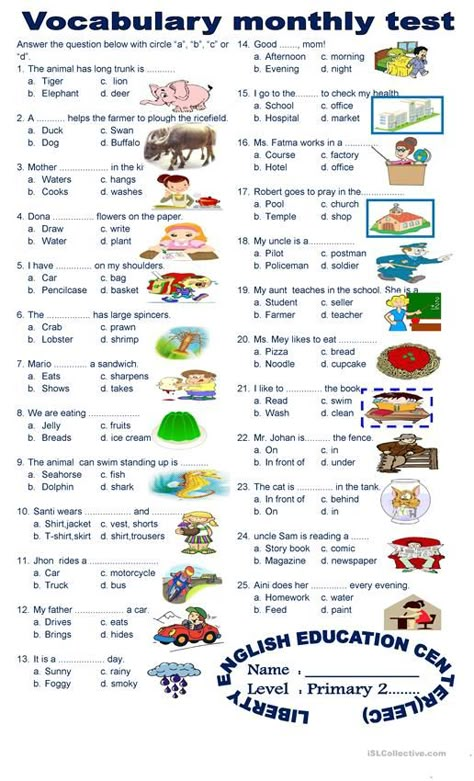 Vocabulary Test, Test For Kids, Ielts Preparation, Basic Vocabulary, English Grammar For Kids, Vocabulary Quiz, English Teaching Materials, English Teaching Resources, Teaching English Grammar