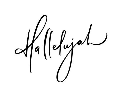 Hallelujah Tattoo, Christian Hand Lettering, Bible Verse Calligraphy, Scripture Lettering, Calligraphy Quotes Doodles, Lettering Illustration, Calligraphy Text, Bible Doodling, Bible Text