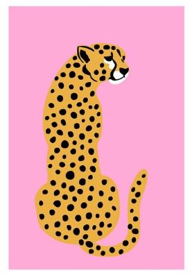 #cheetah #cheetahprint #prints #posters #pink Pink Leopard Painting, Cheetah Painting Easy, Leopard Painting Acrylic, Cheetah Artwork, Safari Painting, Arizona Vibes, Cheetah Painting, Cheetah Poster, Flower Gallery Wall