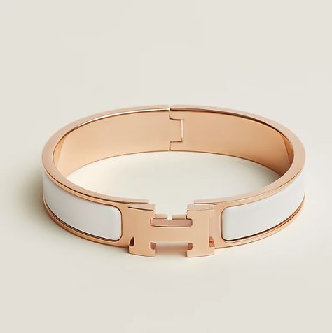 Link in Photo #Clic #H #bracelet #Hermes Hermes Clic H Bracelet, Hermes Bangle, H Bracelet, Hermes Bracelet, Hermes Jewelry, Hermes Accessories, Enamel Bracelet, Rose Gold Hardware, Elegant Bracelet