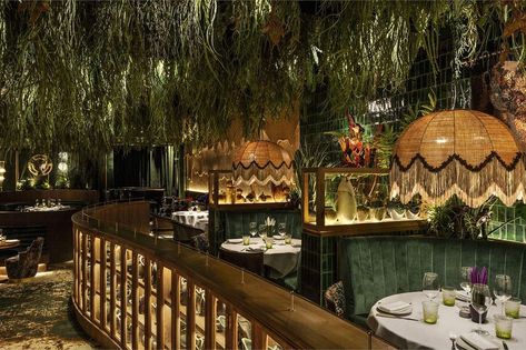 The 29 coolest most stylish restaurants in London to book now Amazonico London, London Restaurant, Cool Restaurant, Green Walls, Private Dining Room, Large Dining Room, London Restaurants, Salou, Tropical Style