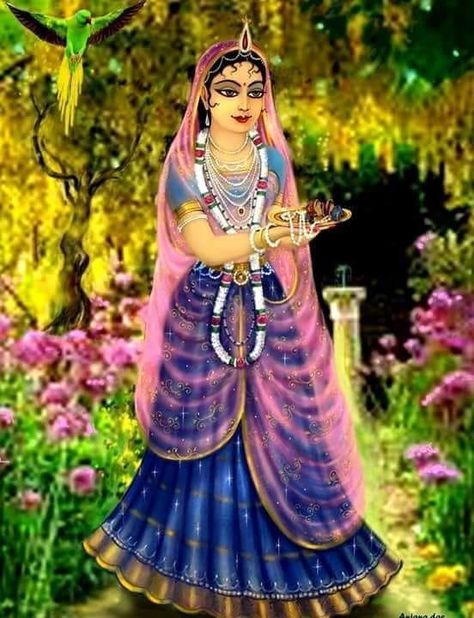 Radha Rani Ji Lalita Sakhi, Unique Radha Krishna Images, Sri Radha, Boho Art Drawings, Hanuman Photos, Sri Sri, Temple Art, Lord Krishna Wallpapers, Krishna Janmashtami