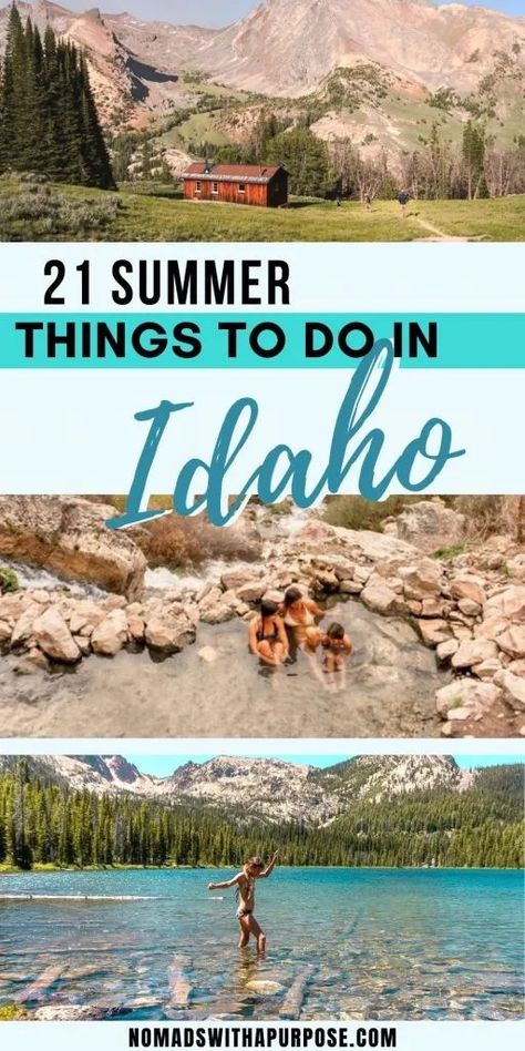 21 Things To Do in Idaho in Summer Idaho Travel Summer, Things To Do In Idaho, Oregon Hiking Trails, Idaho Summer, Tahoe Trip, Visit Idaho, Idaho Travel, Pacific Northwest Travel, Idaho Springs