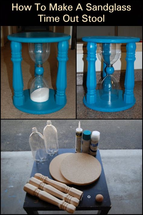 Time Out Stool, Painting Kids Furniture, Time Out Chair, Diy Stool, Diy Playhouse, Hissy Fit, Being A Parent, Diy Bottle Crafts, Wood Shop Projects