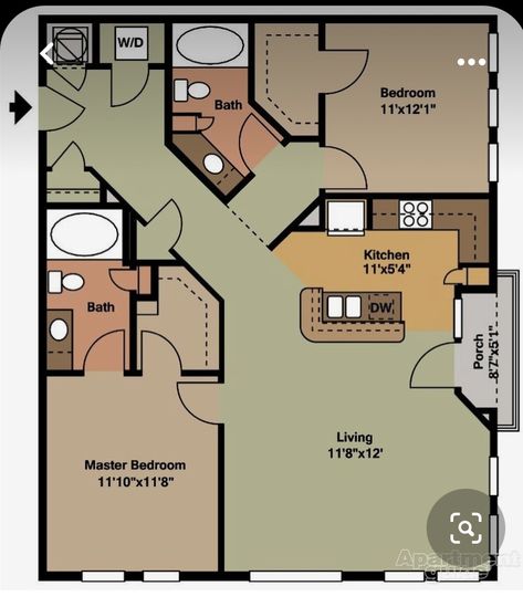 Unique Tiny Home Floor Plans, Floorplan With Measurements, Small Home 2 Bedroom, 2 Bedroom Plus Den Floorplan, 28x32 House Plans, Tiny Two Bedroom House, Small House With Office, 900sqft House Plans 2 Bedroom, 2 Bedroom 2 Bathroom Floor Plans