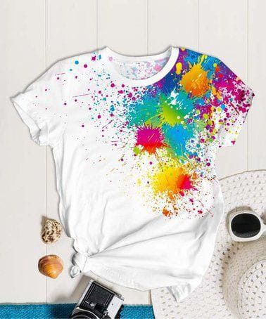 Puffy Paint Shirts, Diy Puffy Paint, Glitter Tshirt, Pride Parade Outfit, Paint Shirt, Fabric Paint Shirt, Shirt Painting, Neon Shirts, Plain White Shirt