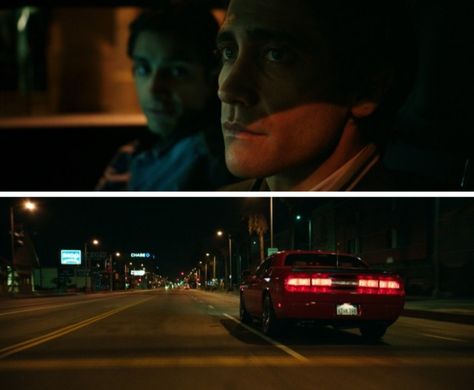 Night Crawler Movie, Nightcrawler Aesthetic, Obsessed Artist, Aesthetic Cinematography, Cinema Shots, Nerd Movies, Night Crawler, Light Movie, Film Ideas