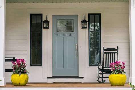 Repurposed Ceiling Fan, Entry Door Styles, Craftsman Front Door, Craftsman Front Doors, Best Front Door Colors, Craftsman Lighting, Best Front Doors, Front Door Styles, Steel Front Door